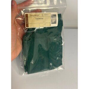 VTG Longaberger "Brownie" Fabric Basket Liner Green Accessory #2803686 NIP